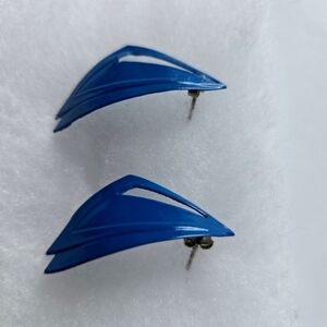 Blue Geometric Earrings